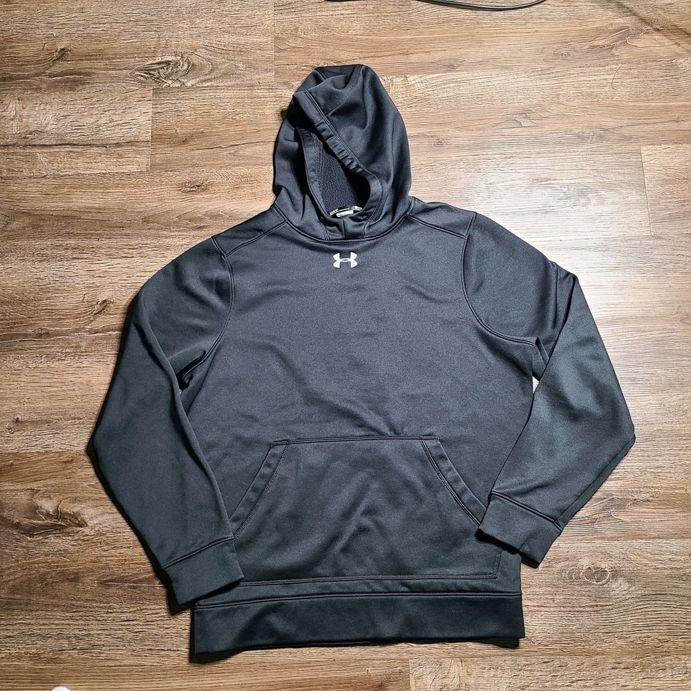 Under Armour Hoodie Mens Size Small Black‎ Small Logo Pullover